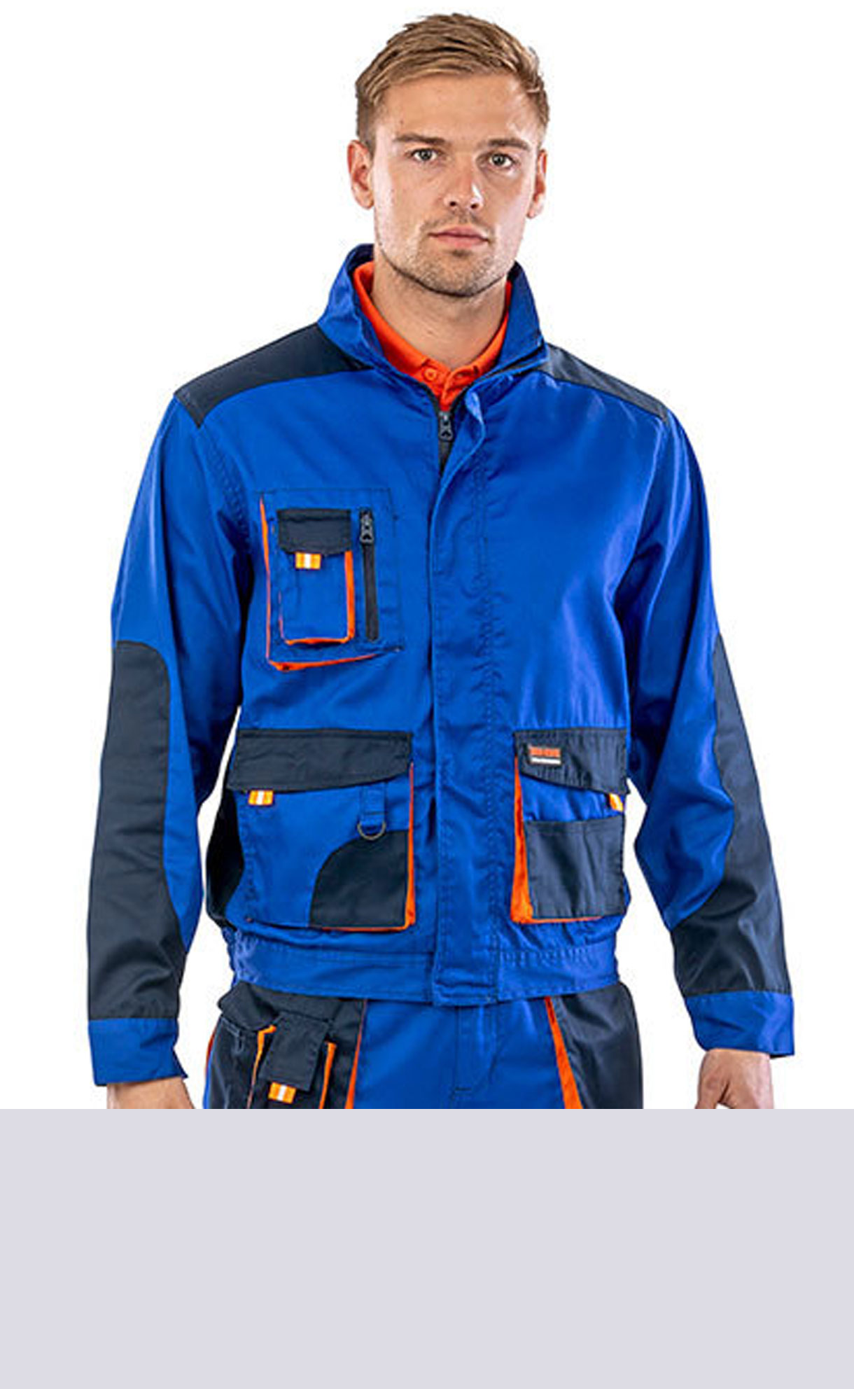 Arbeitsjacke für Handwerksbetriebe mit Firmenlogo