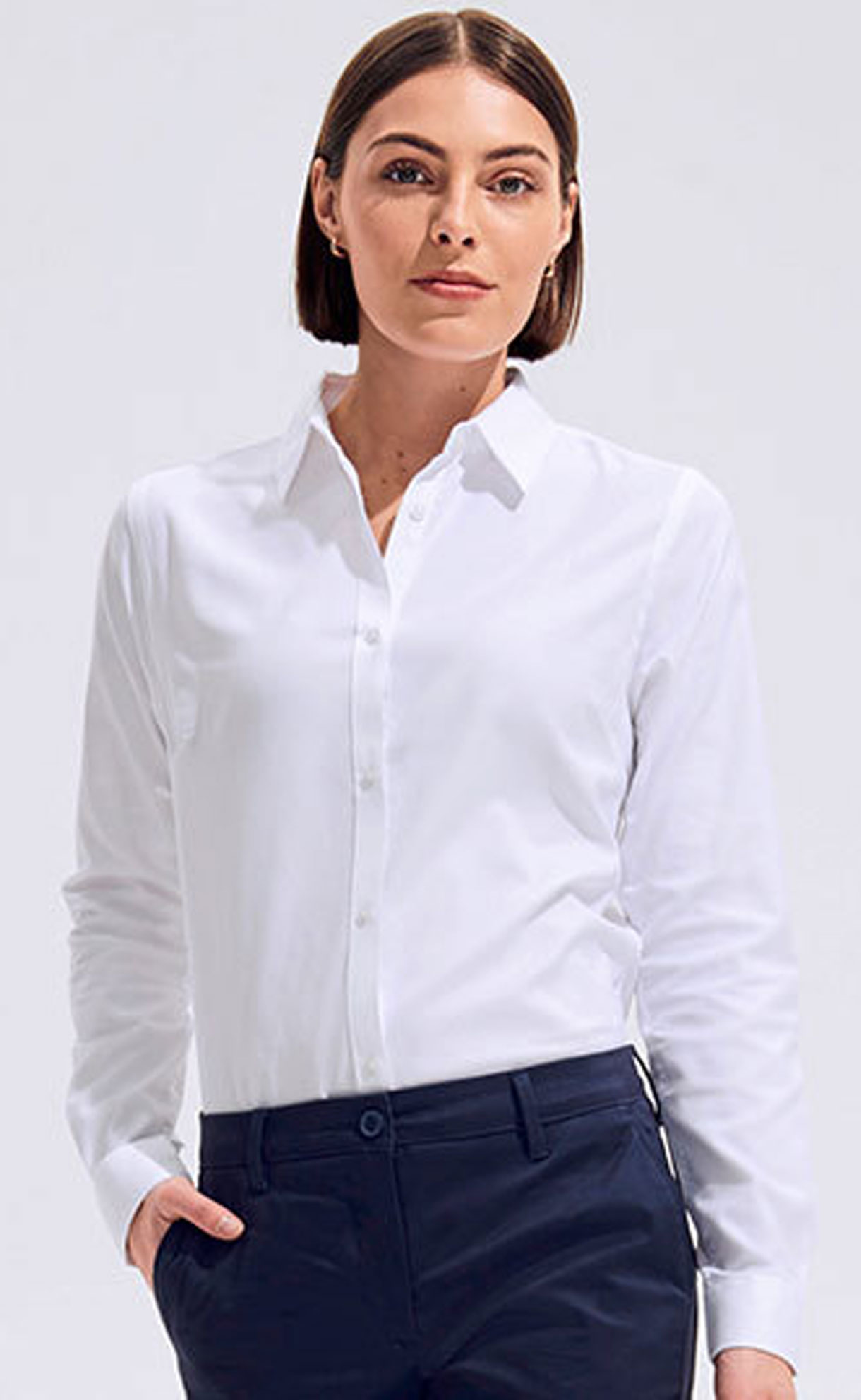 Bluse für Corporate Fashion mit Firmenlogo