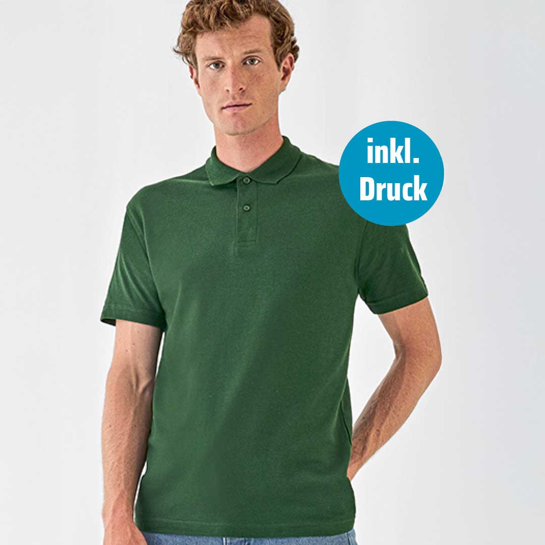Polo ID.001 mit bedrucktem Firmenlogo