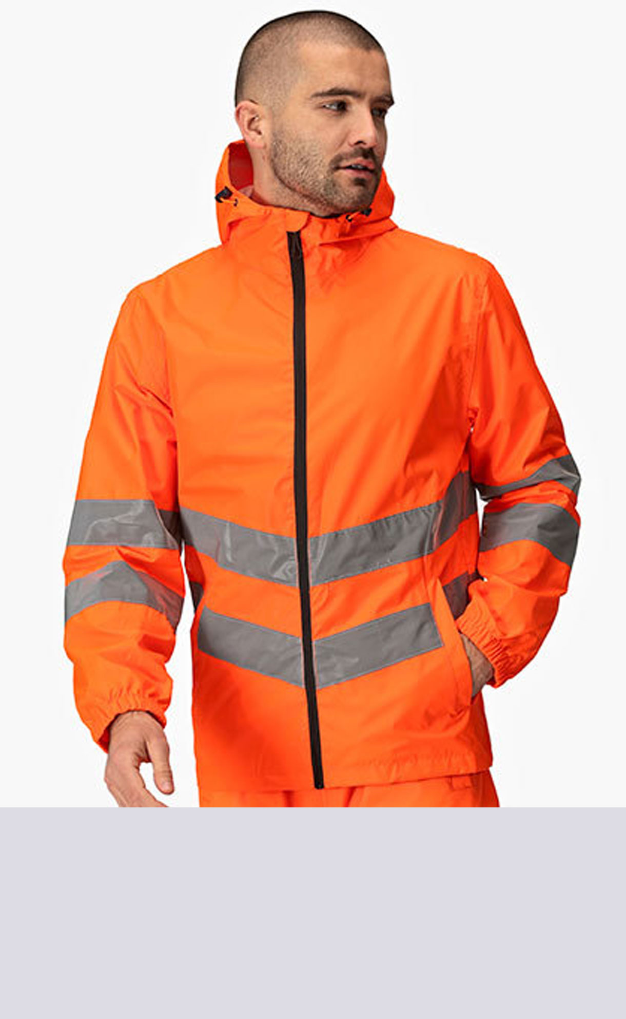 Warnjacke für Handwerksbetriebe mit Firmenlogo